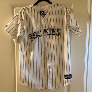 Tulowitzki #2 Striped Rockies Jersey